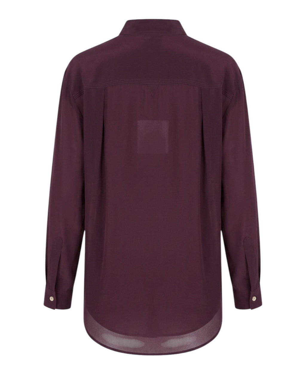 Camicia in Seta Liriche con Colletto alla Coreana