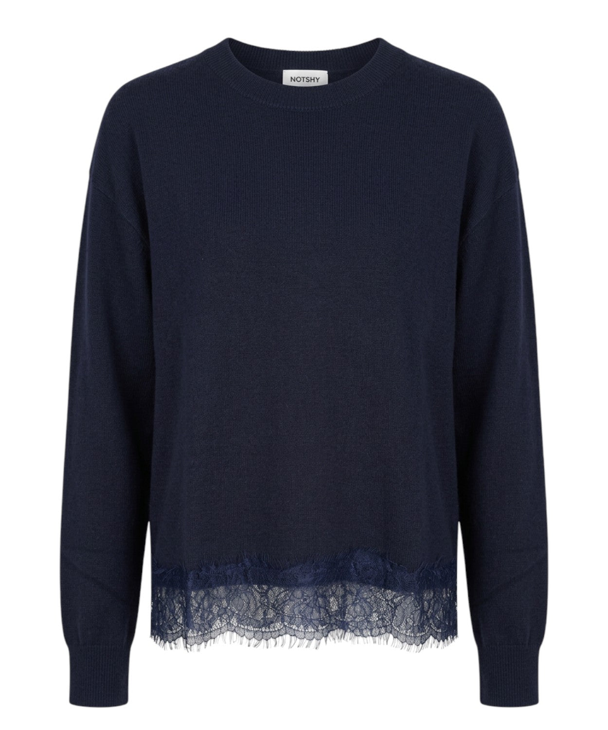 Maglione Dilly in Cachemire con Bordo in Pizzo