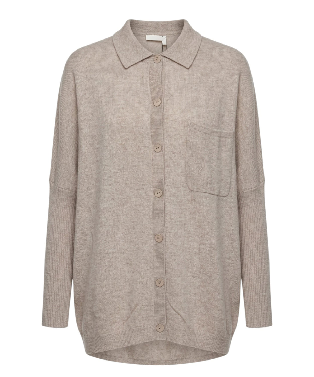 Maglia Poncho Andrea in Cashmere con Collo Camicia