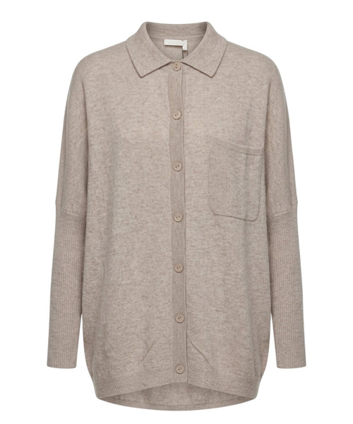 Maglia Poncho Andrea in Cashmere con Collo Camicia