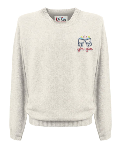Maglione Heron Light con Ricamo Gin Gin