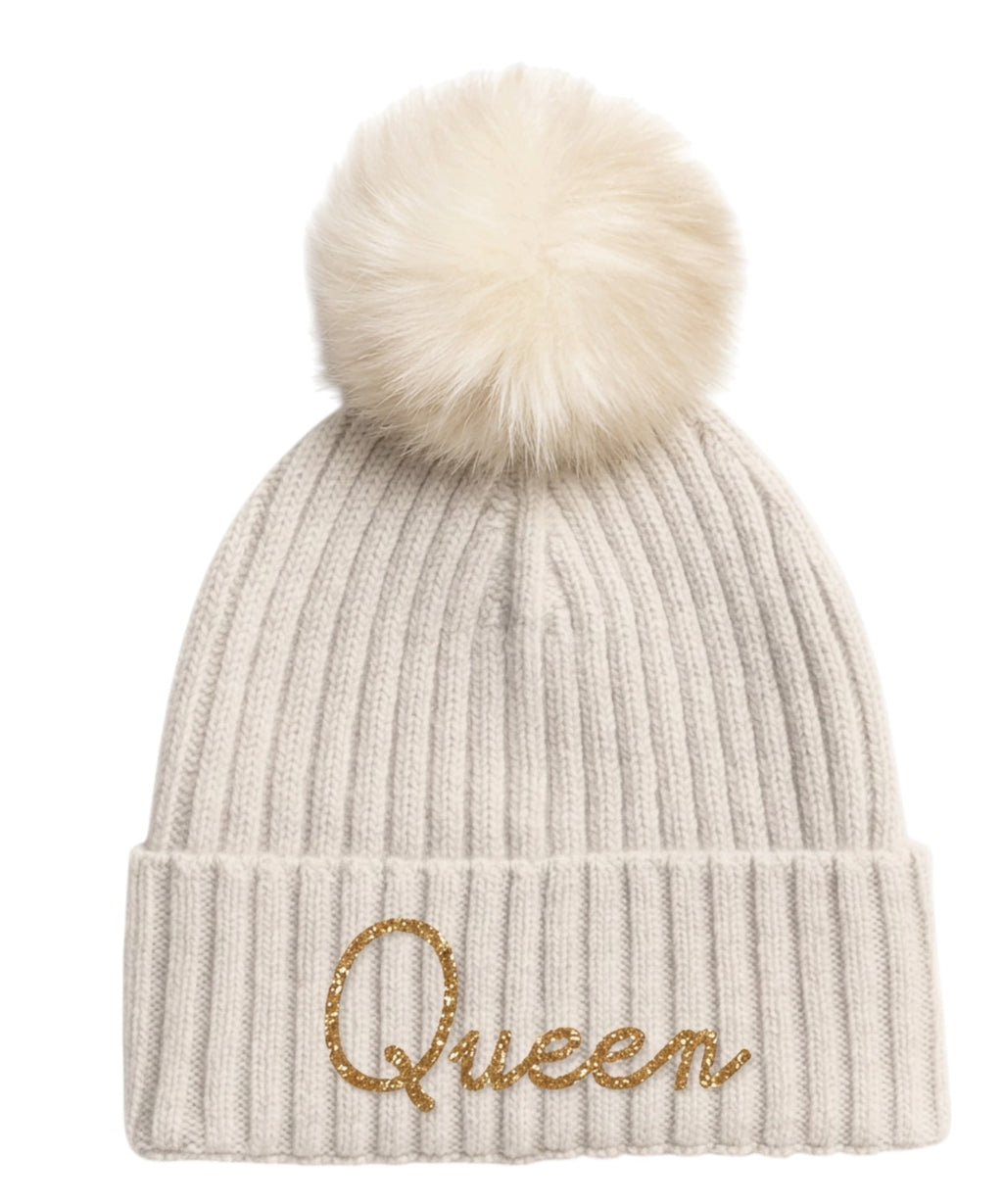 Berretto Wengen in Misto Cashmere con Pompon
