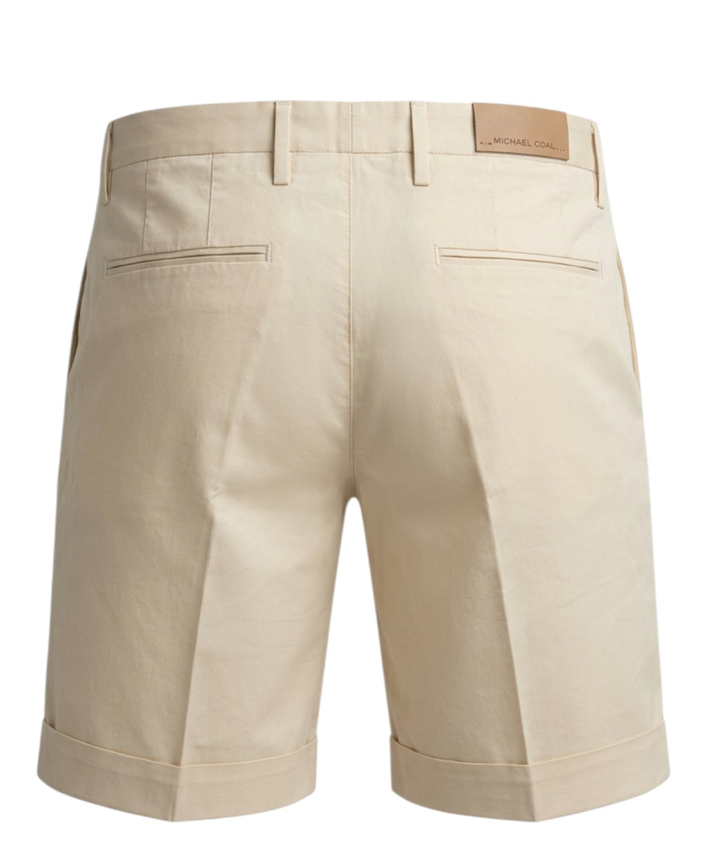 Men's Bermuda Shorts Michael Coal in Stretch Cotton