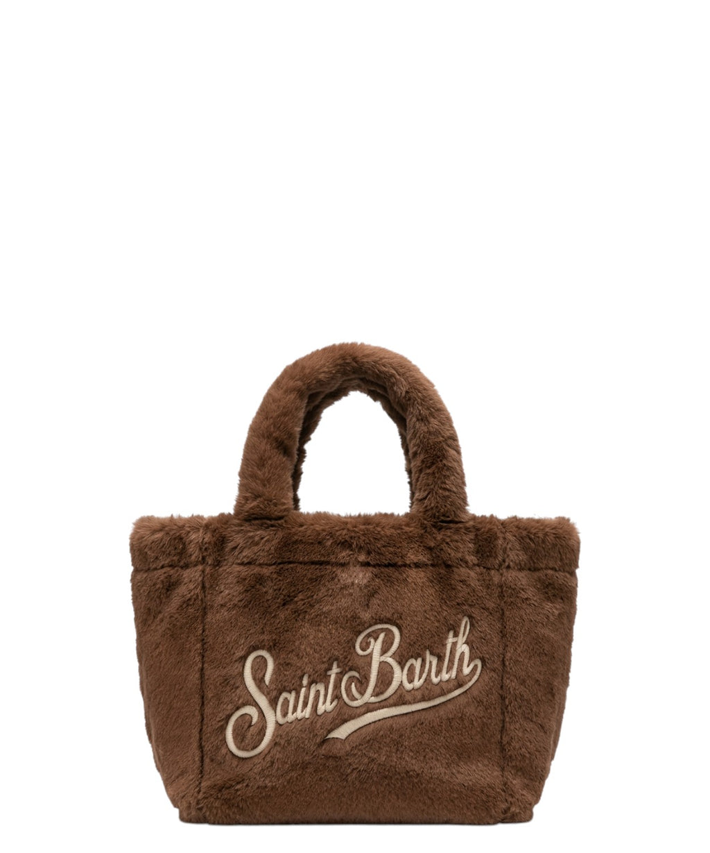 Borsa Vanity Mini Faux Fur con Tracolla