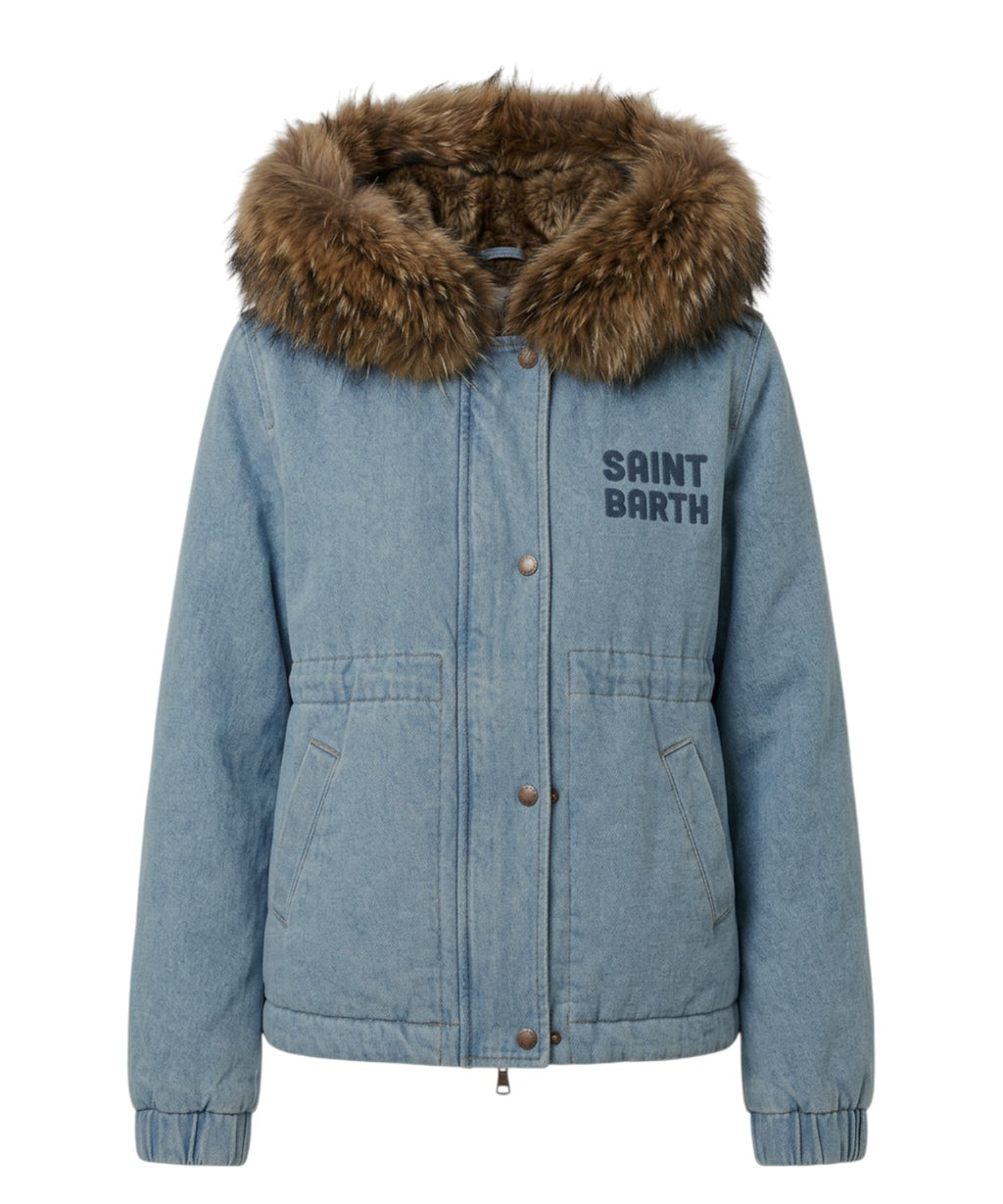 Giacca Donna in Denim con Pelliccia di Mc2 Saint Barth