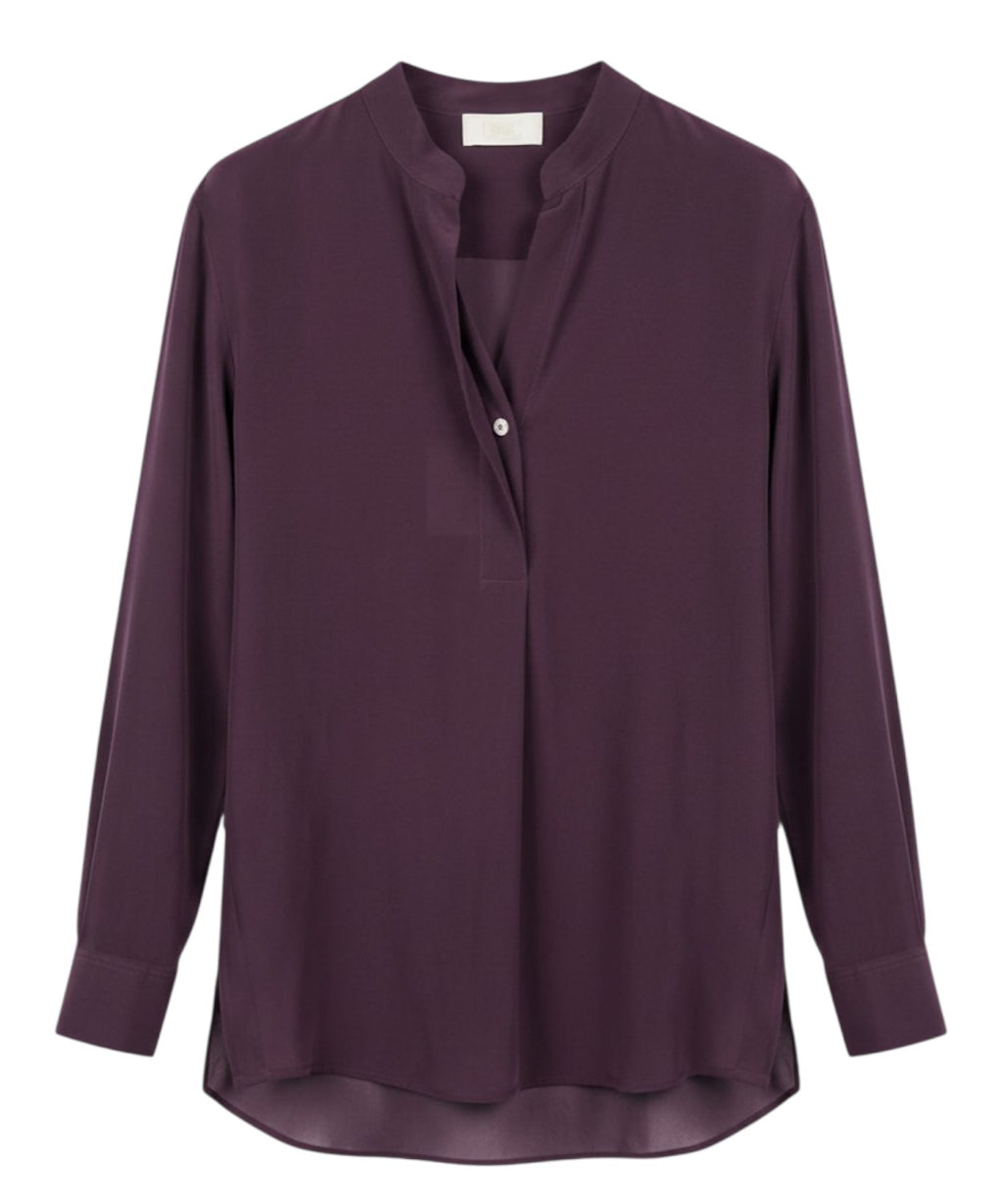 Camicia in Seta Liriche con Colletto alla Coreana