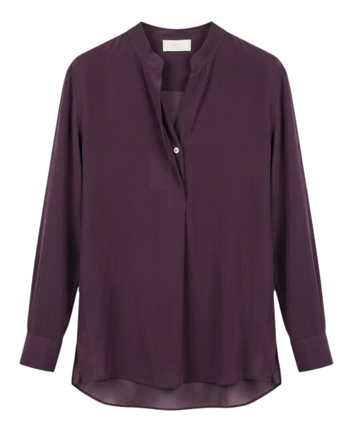 Camicia in Seta Liriche con Colletto alla Coreana