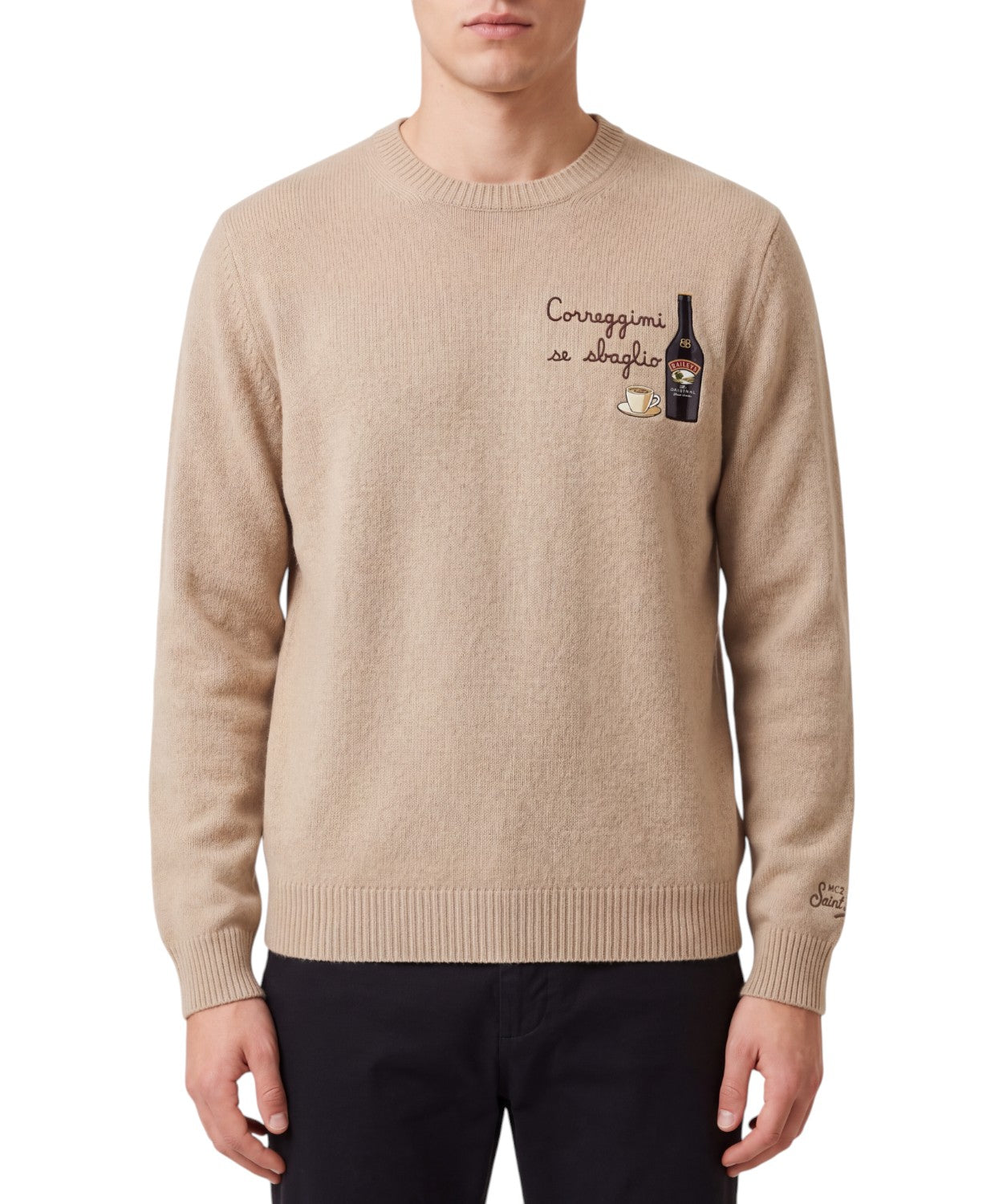 Heron Light Pullover mit Onkel-Dagobert-Stickerei