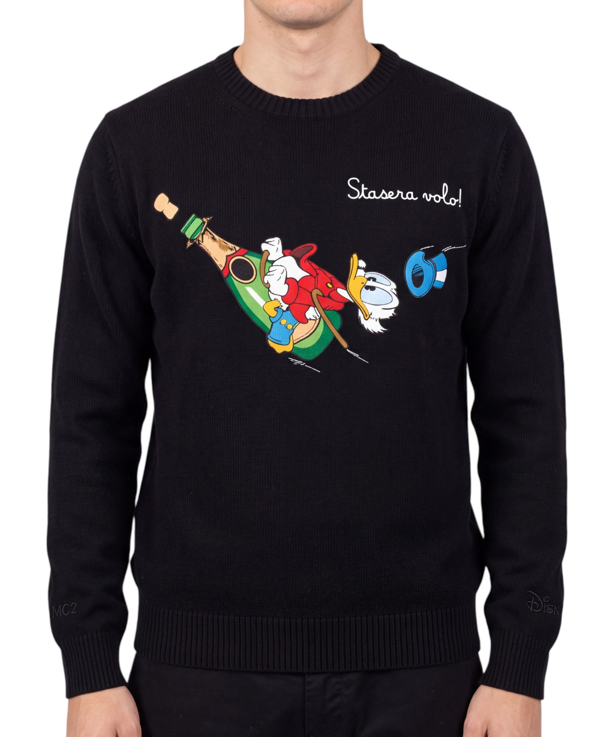 Heron Pullover aus hellem Kaschmirmischgewebe mit Yuppies-Logo