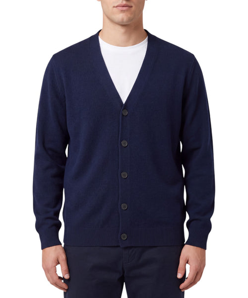 Herisson cardigan in pure English rib wool