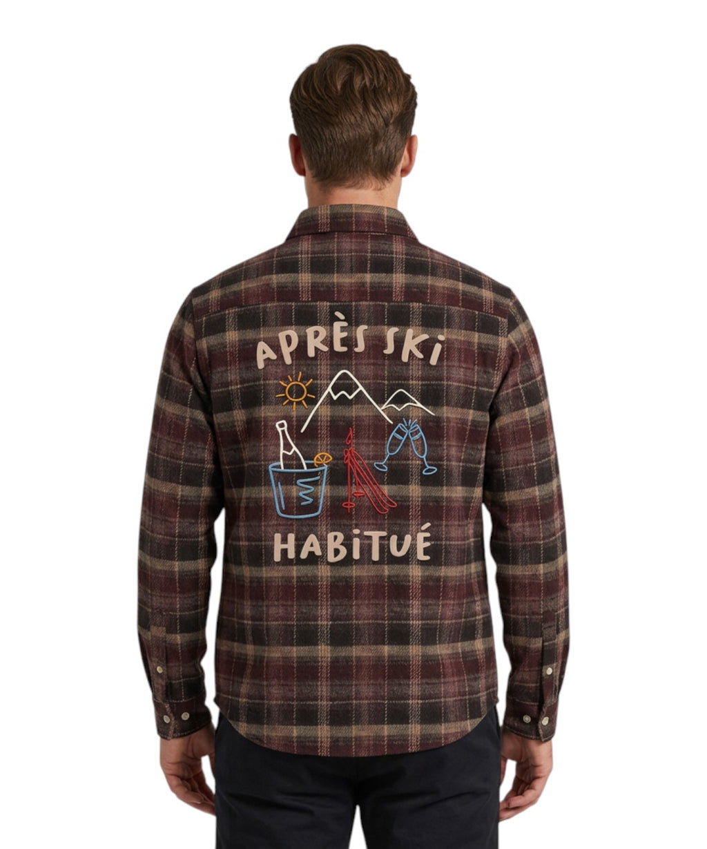 Camicia Flanella Uomo Seefeld con Ricamo Apres Ski