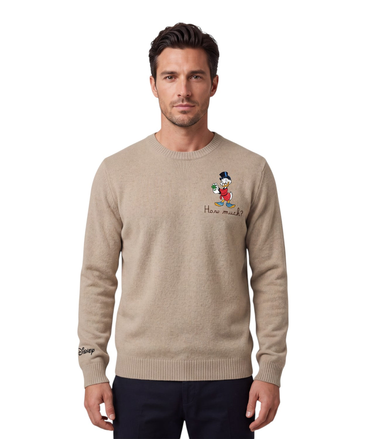 Heron Light sweater with Uncle Scrooge embroidery