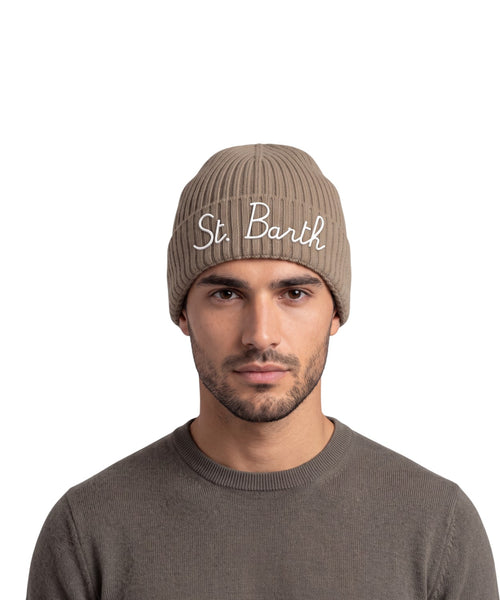 Berretto Wengen Misto Cashmere con Ricamo