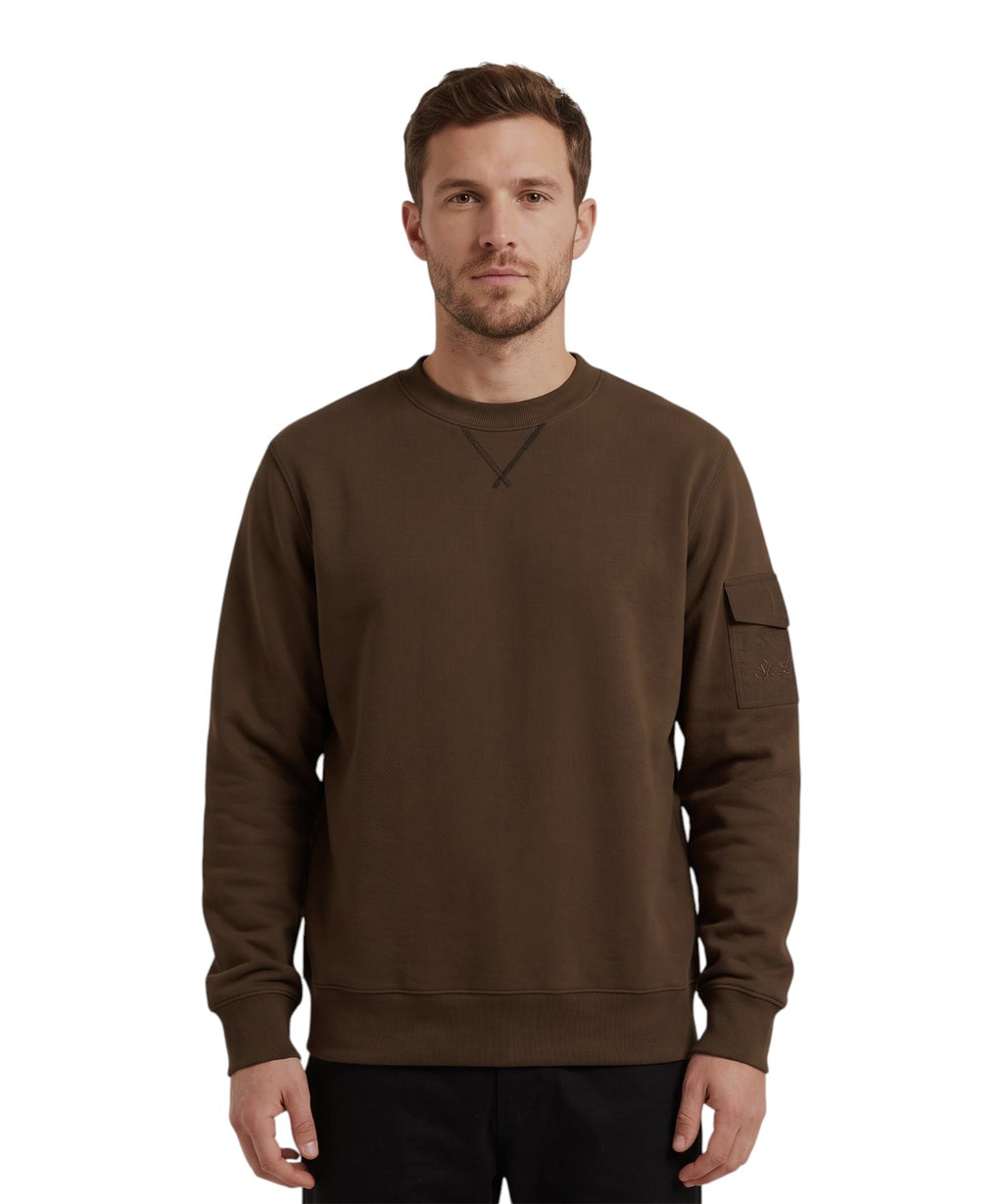 Herren-Sweatshirt MC2 Saint Barth Aron mit Tasche am Ärmel