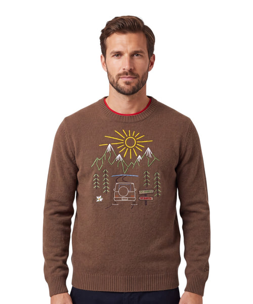 Maglione Uomo Heron in Cashmere con Ricamo St. Moritz