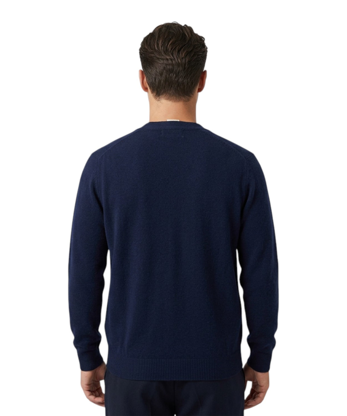 Herrison-Strickjacke aus reiner Wolle mit englischem Rippstrick