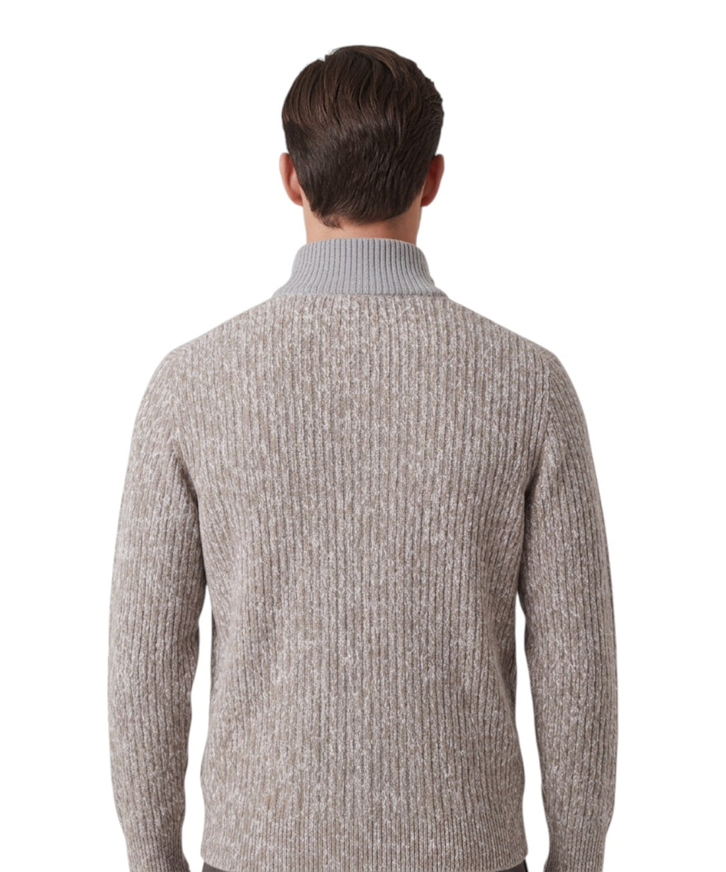 Maglione MC2 Saint Barth Mezza Zip Mélange