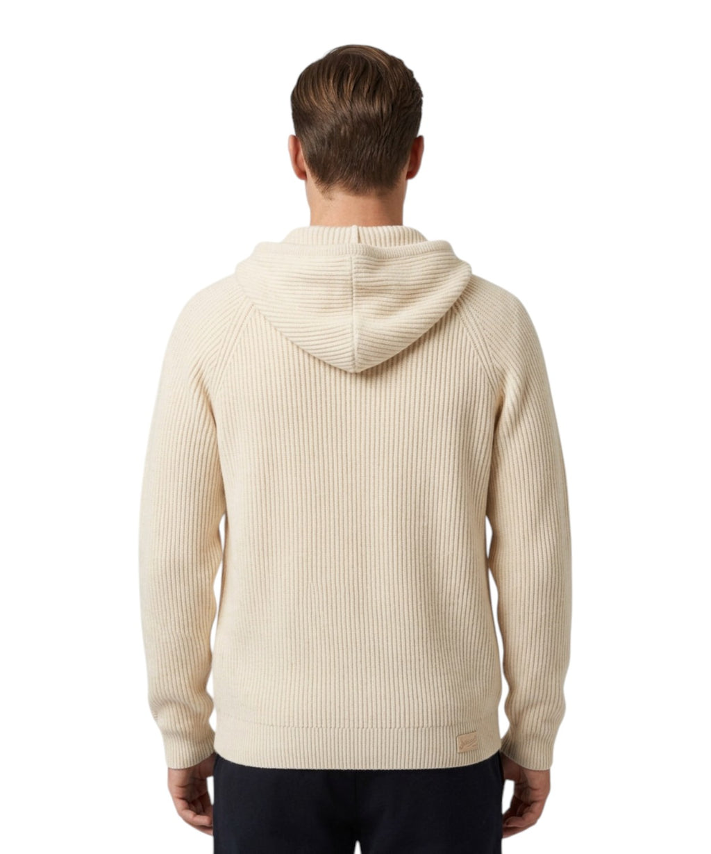 Maglia Malcolm in Lana con Cappuccio e Zip per Uomo