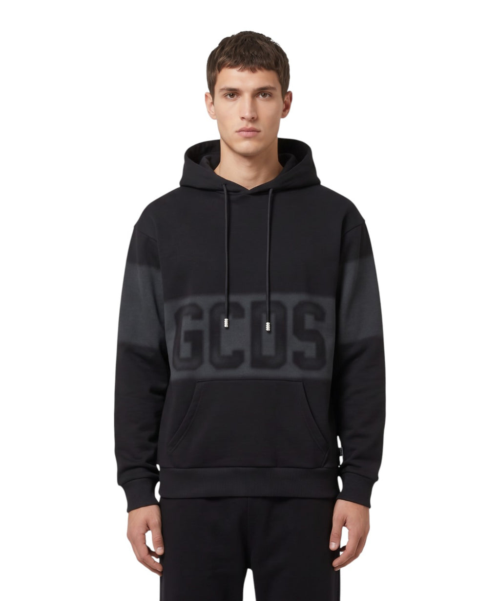 GCDS Kapuzenpullover mit Maxi-Logo in Spray-Optik