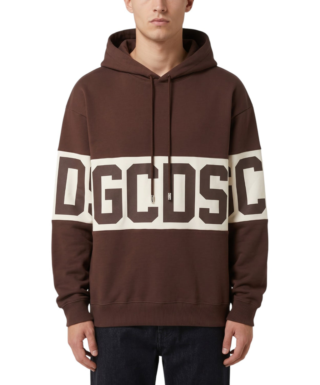 Bluza z kapturem GCDS z kontrastowym logo Band