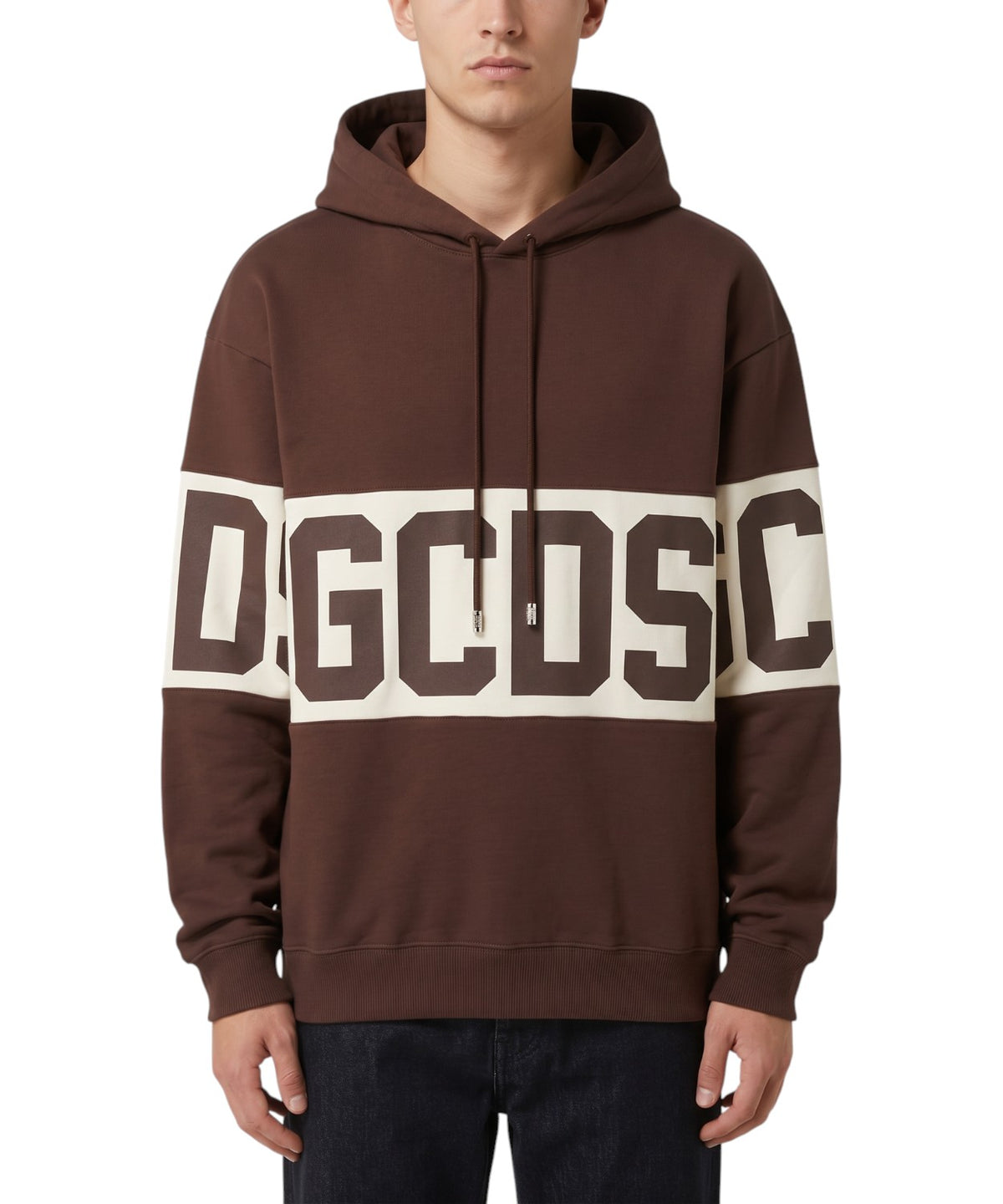 Bluza z kapturem GCDS z kontrastowym logo Band