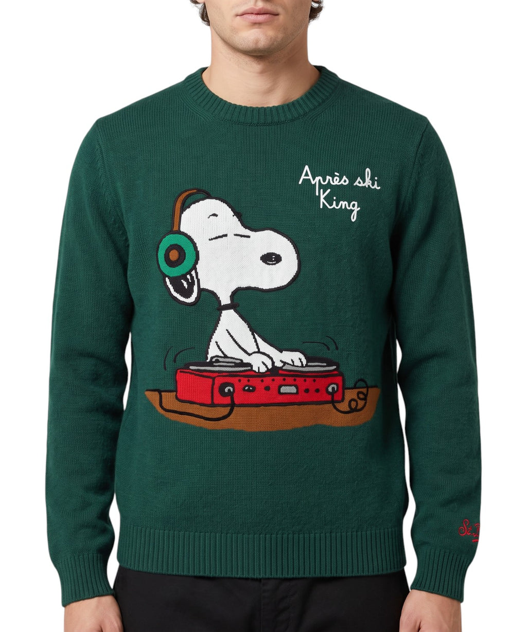 Svetr Heron z kašmírové směsi s výšivkou Snoopy
