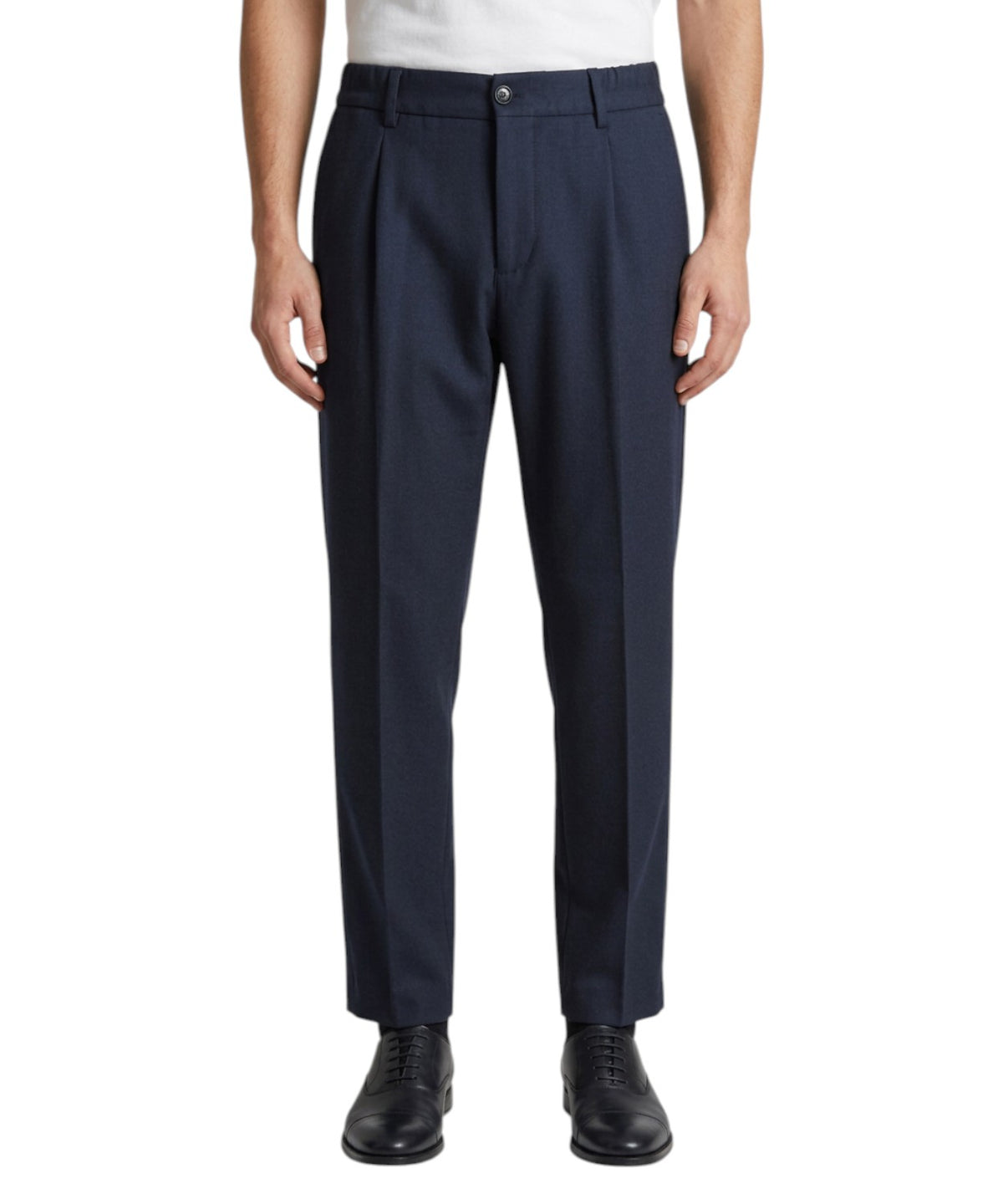 Elegant Wool Drawstring Trousers BE ABLE