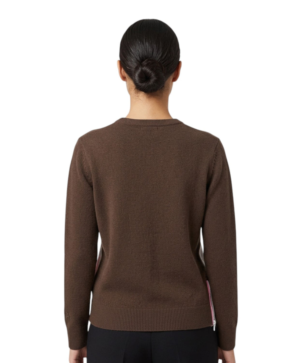 Maglia Girocollo New Queen con Jacquard Minnie