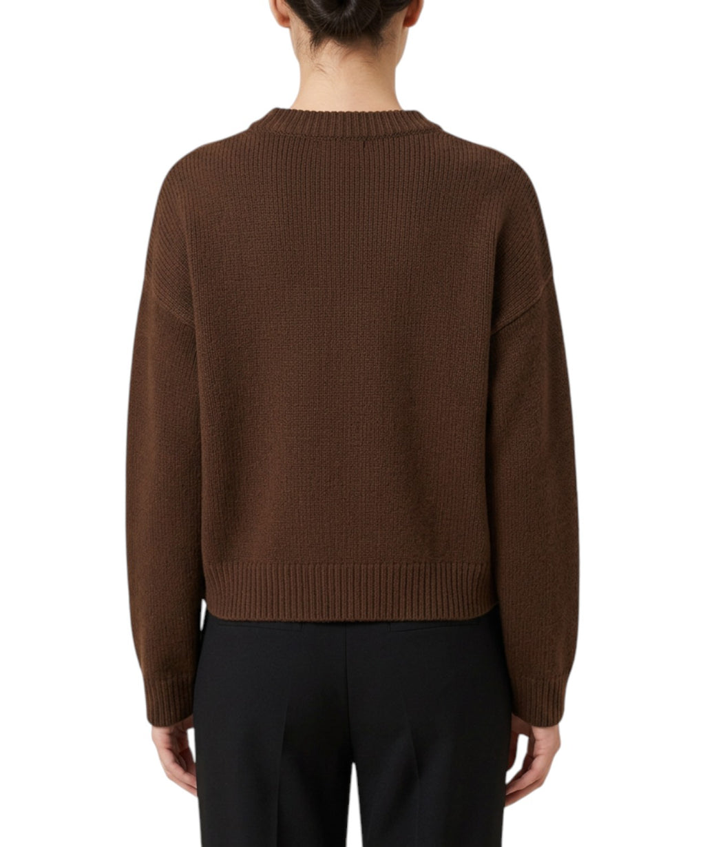 Maglione Misto Alpaca DANYA con Scritta Jacquard