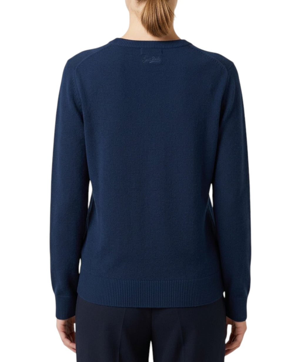Maglione Girocollo New Queen in Cashmere con Jacquard Snoopy