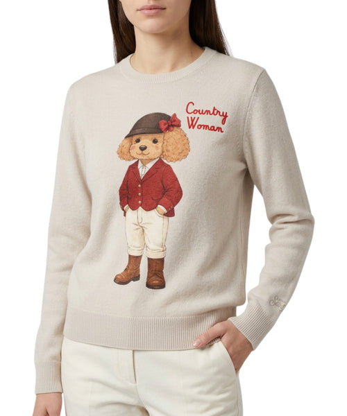 Maglione Donna MC2 Saint Barth New Queen con Stampa