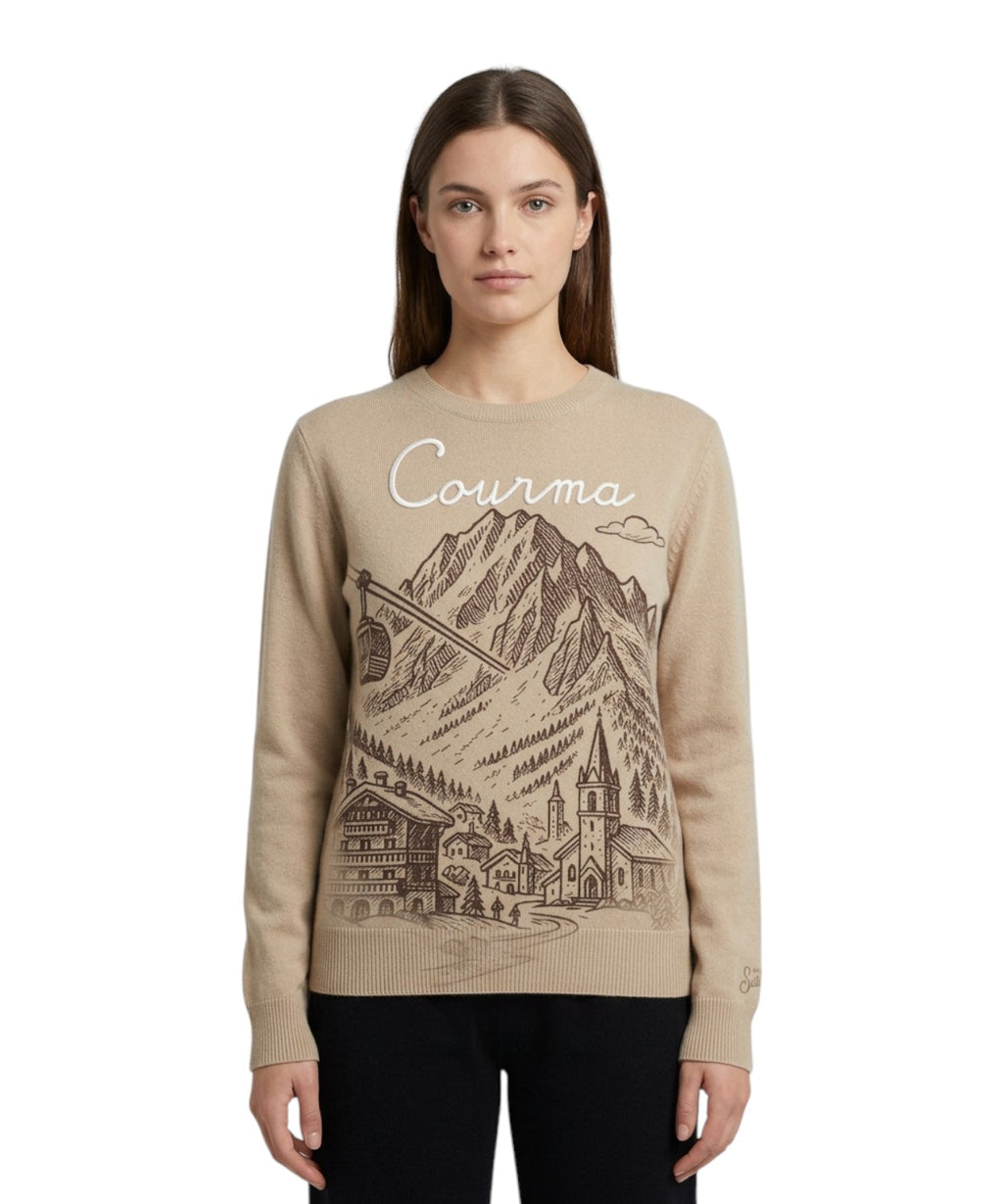 Maglione Donna New Queen con Stampa Courma