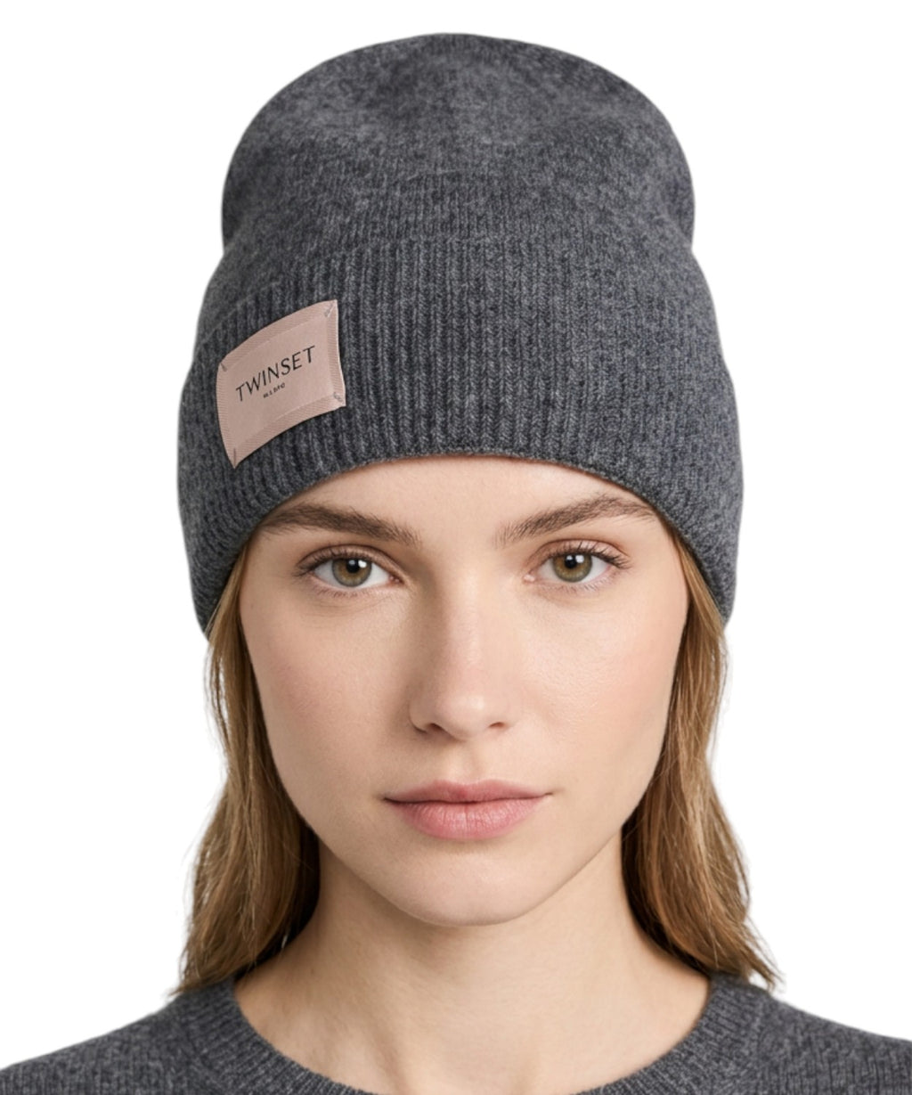 Cappello Donna in Lana Grigia Twinset Milano
