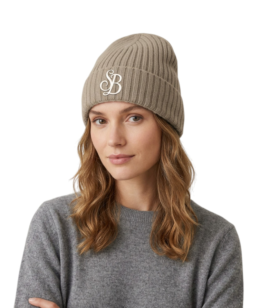 Berretto Cashmere Wengen con Ricamo Logo