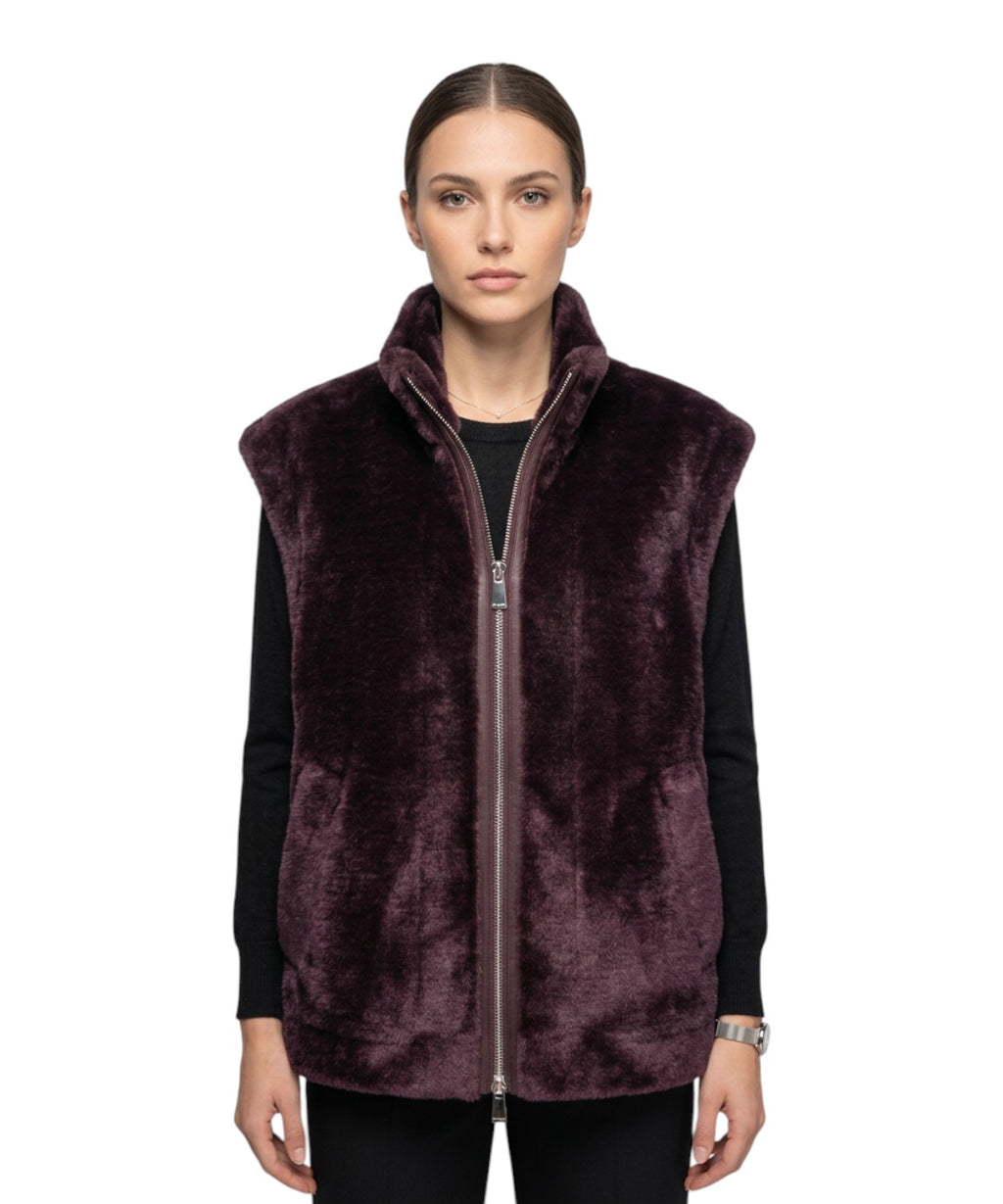 Smanicato Marella Donna in Pelliccia con Zip Elegante