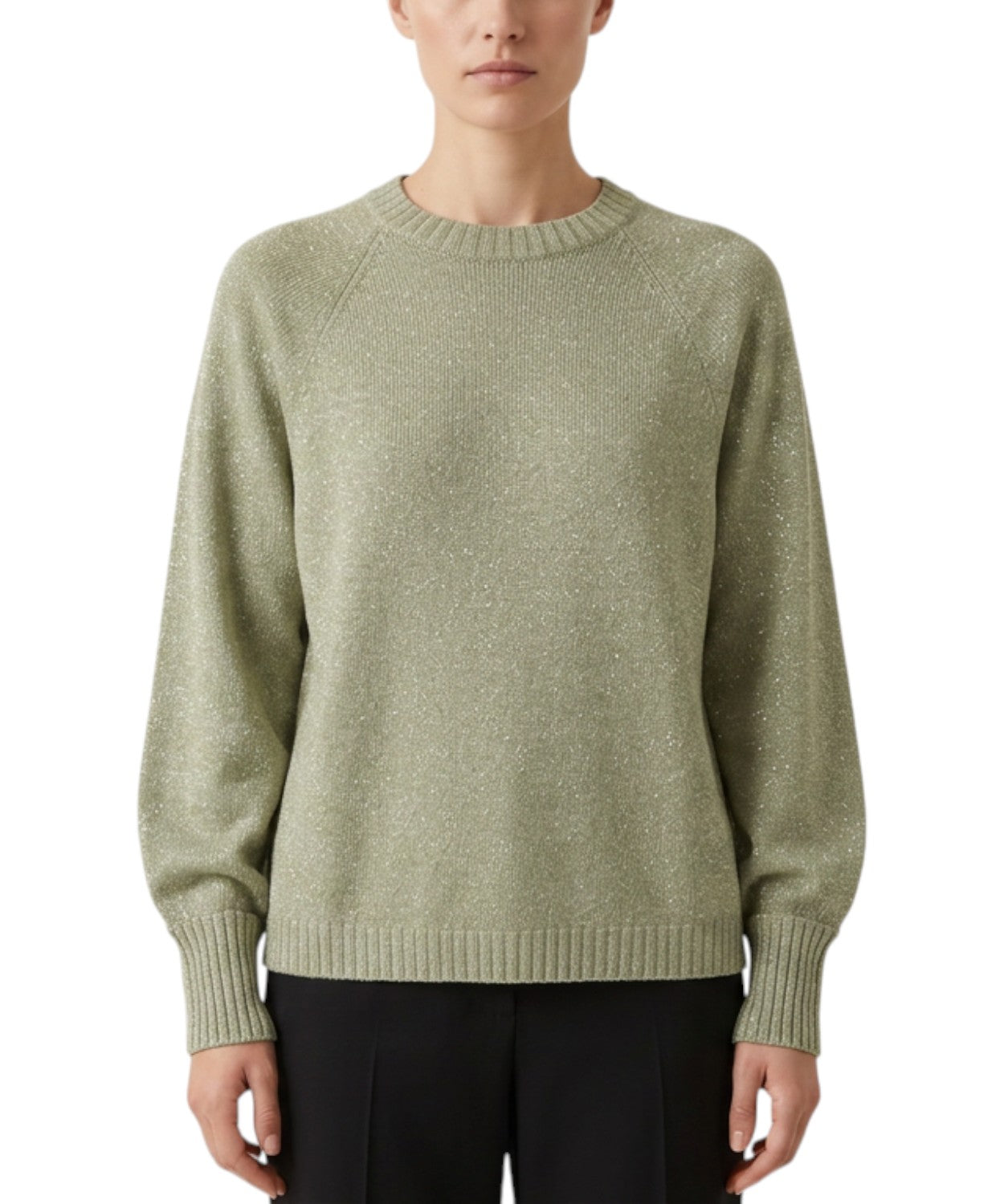 Maglione Twinset con Lurex e Risvolto Maniche