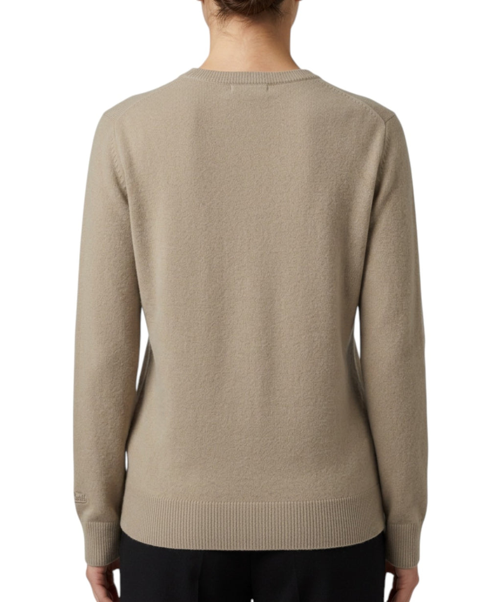 Maglia Effetto Alpaca New Queen con Scritta DIVA Strass