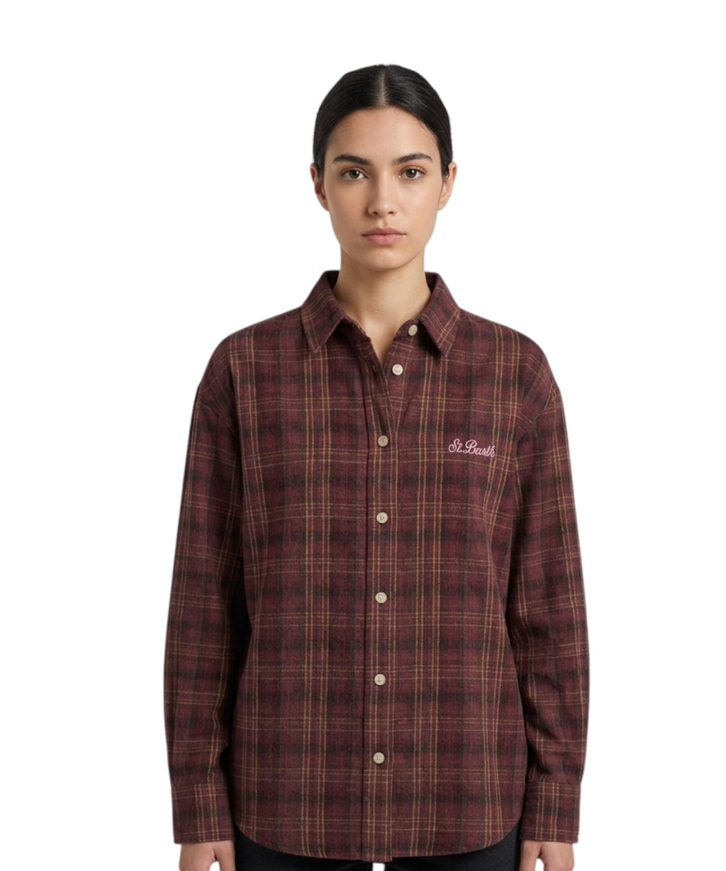 MC2 Saint Barth Snoopy Tartan Flannel Shirt