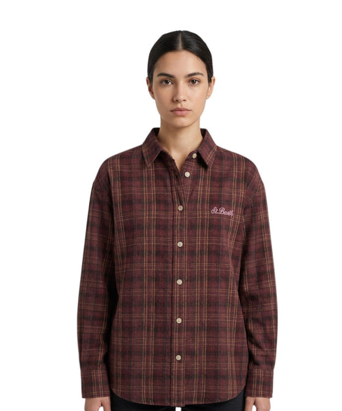 MC2 Saint Barth Snoopy Tartan Flannel Shirt