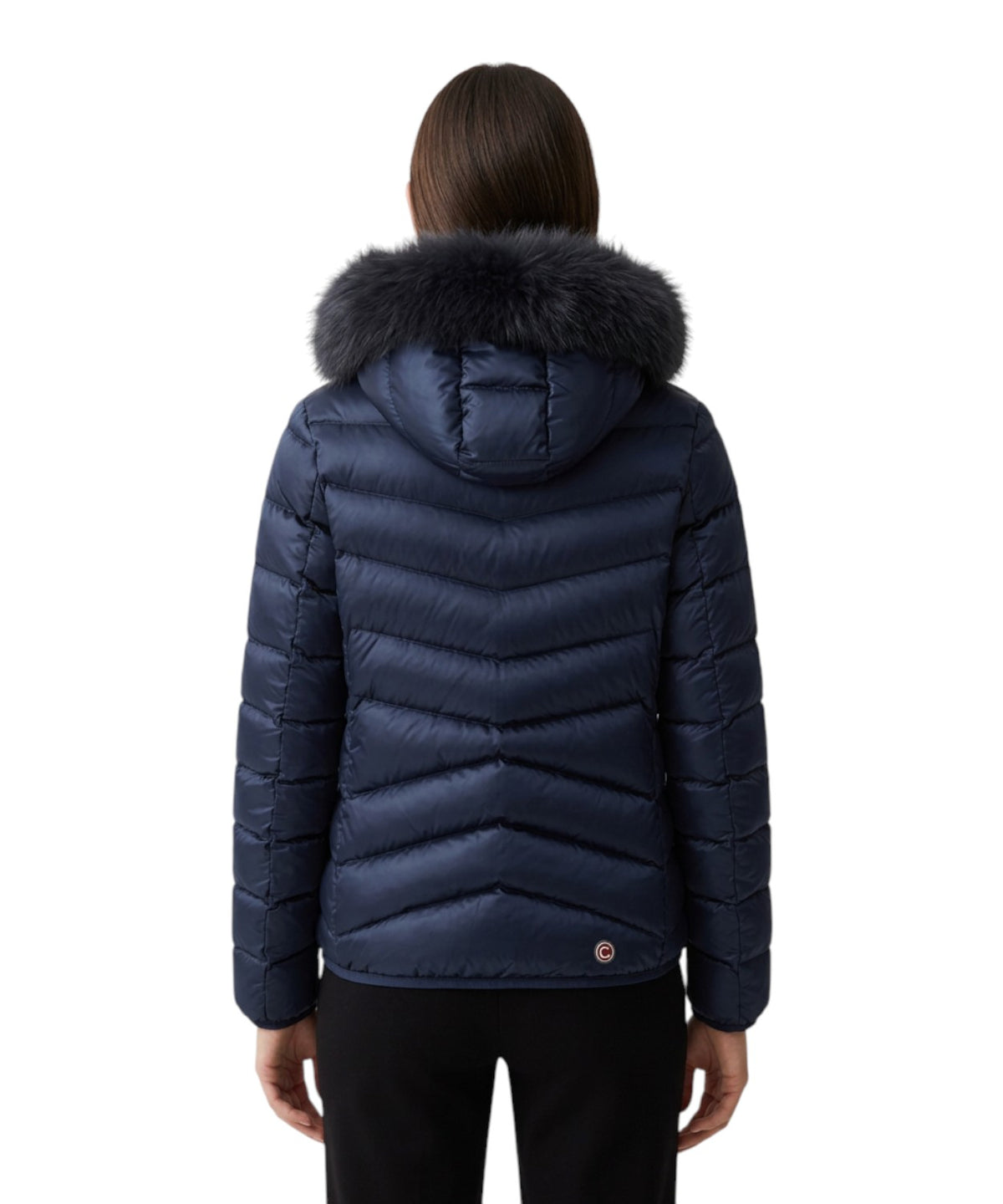 Piumino Donna Colmar con Cappuccio in Pelliccia Sintetica