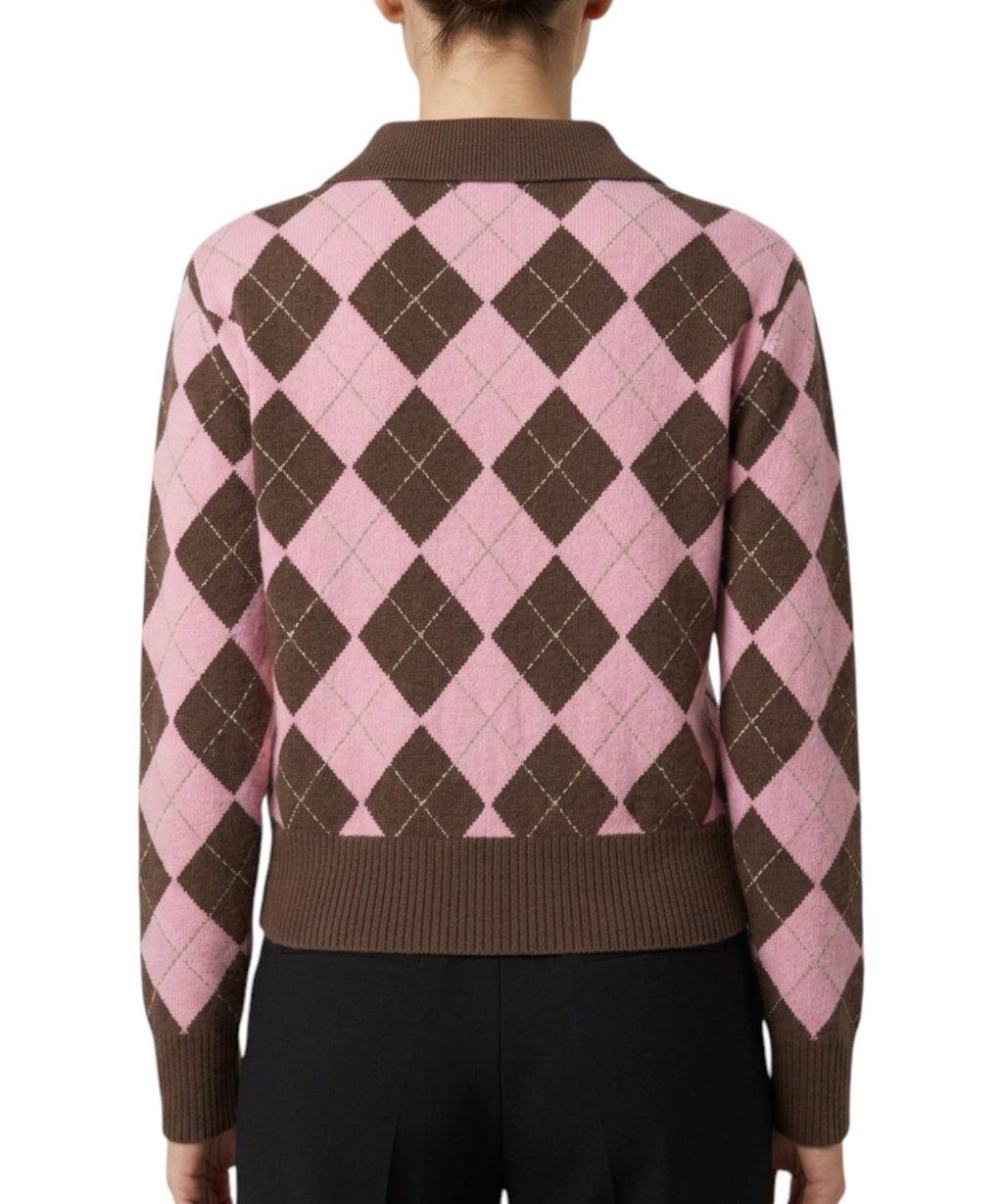 Damenpullover MC2 Saint Barth Hadidy mit Kragen und Knöpfen