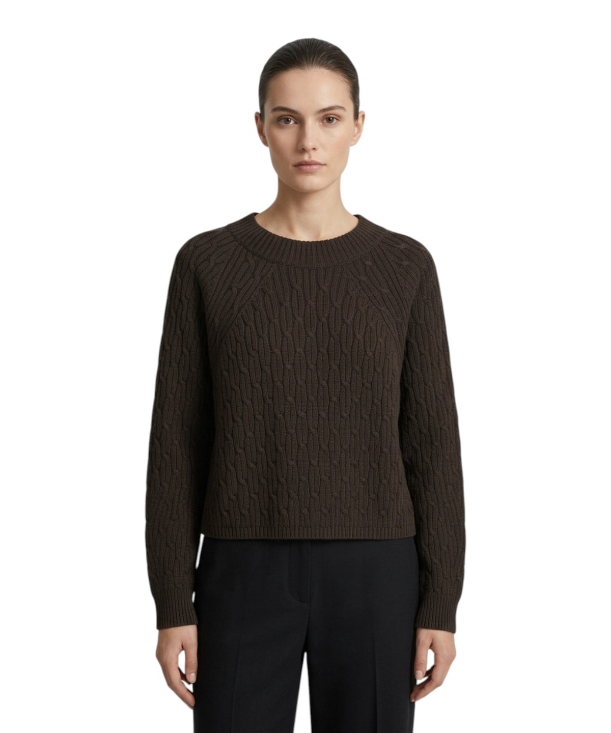 Maglione KABALA in Cotone con Trecce e Collo a Barca