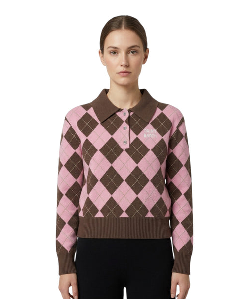 Maglione Donna MC2 Saint Barth Hadidy con Colletto e Bottoni