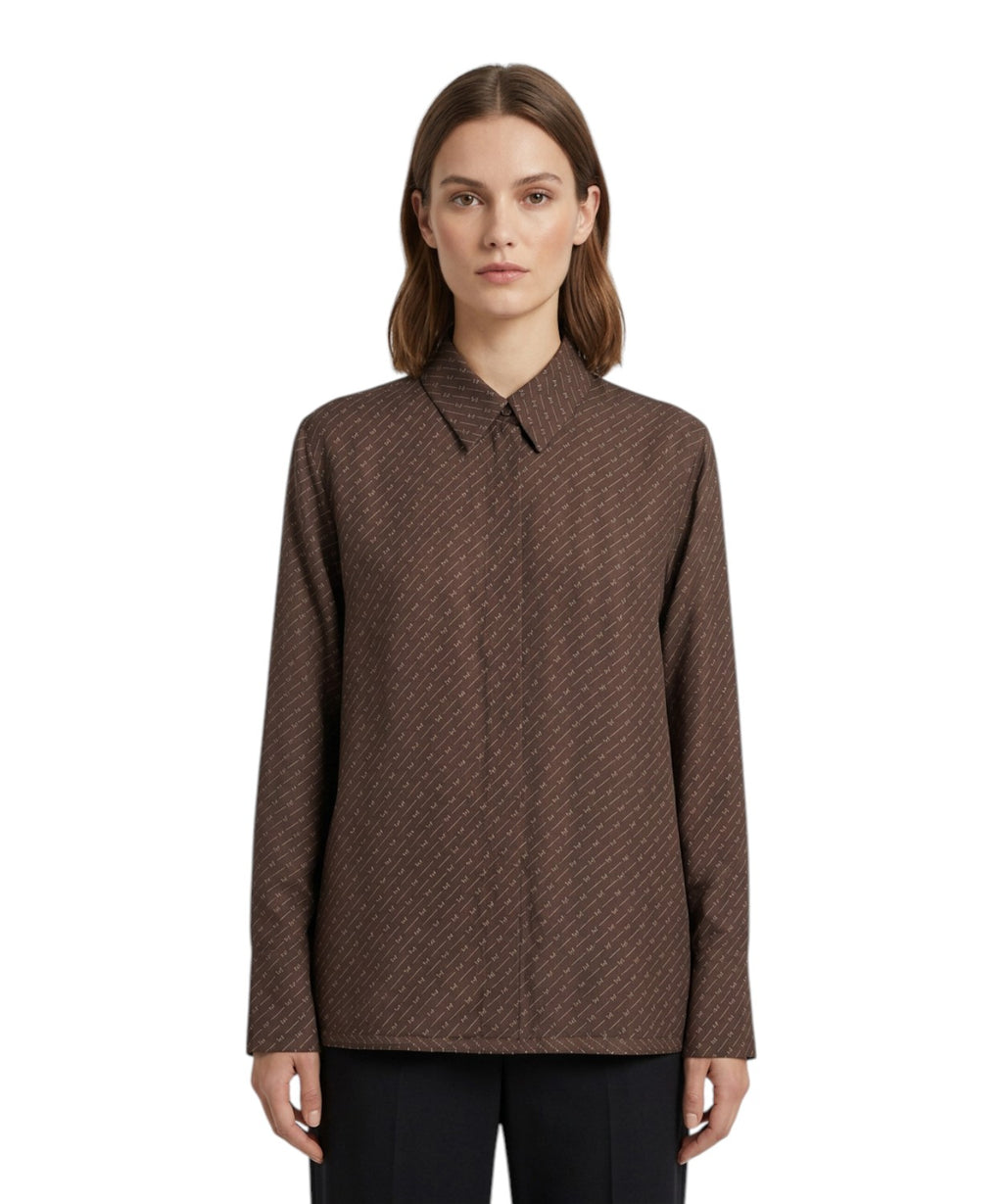 Camicia MM Max Mara Farea in seta con stampa all over