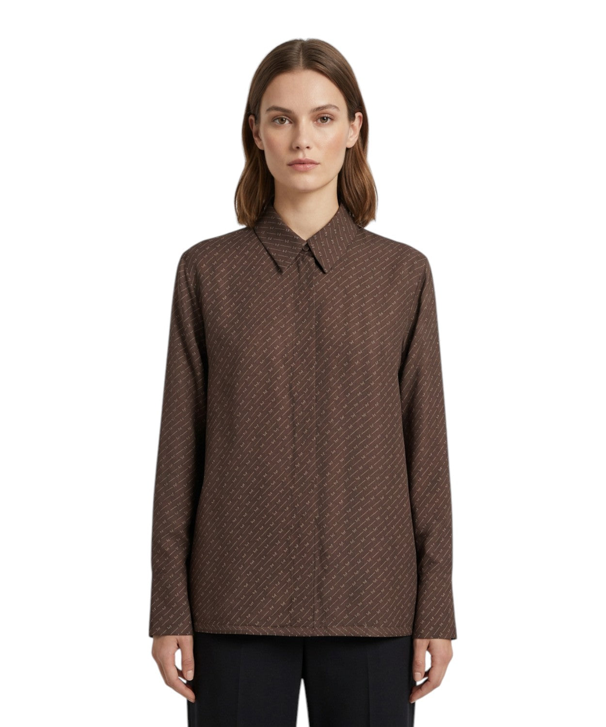 Camicia MM Max Mara Farea in seta con stampa all over