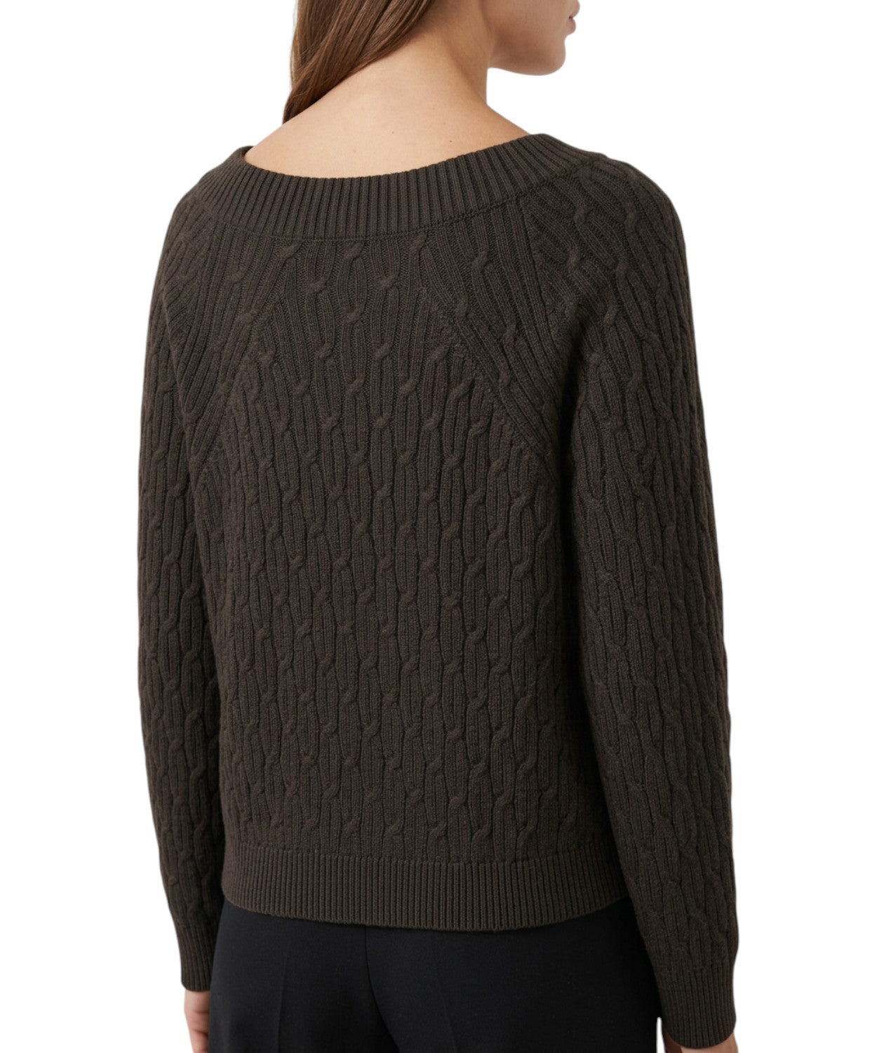 Maglione KABALA in Cotone con Trecce e Collo a Barca