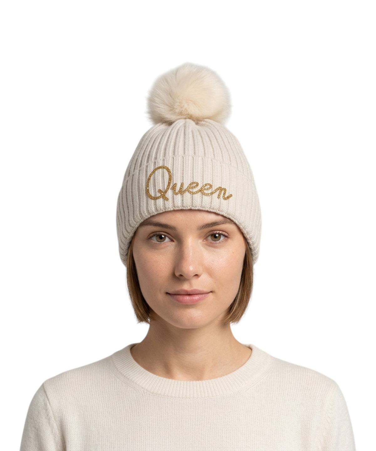 Berretto Wengen in Misto Cashmere con Pompon