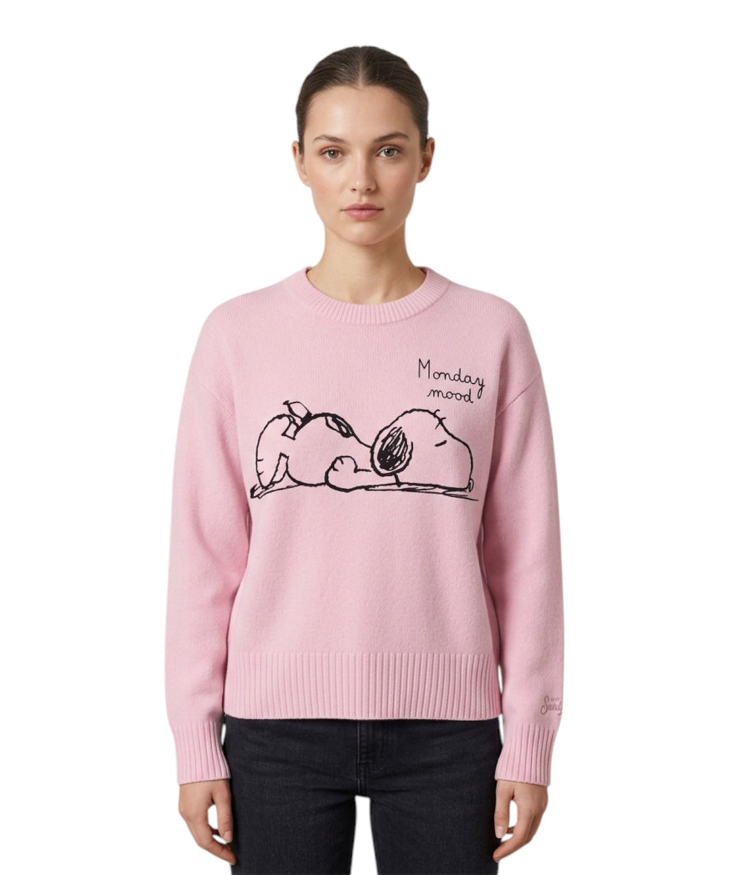 Maglia Girocollo Tessa in Misto Cashmere Snoopy