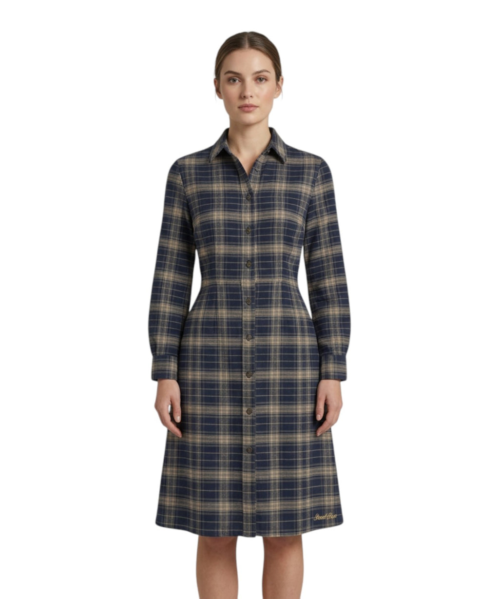 Abito Chemisier Alys in Flanella Tartan Check