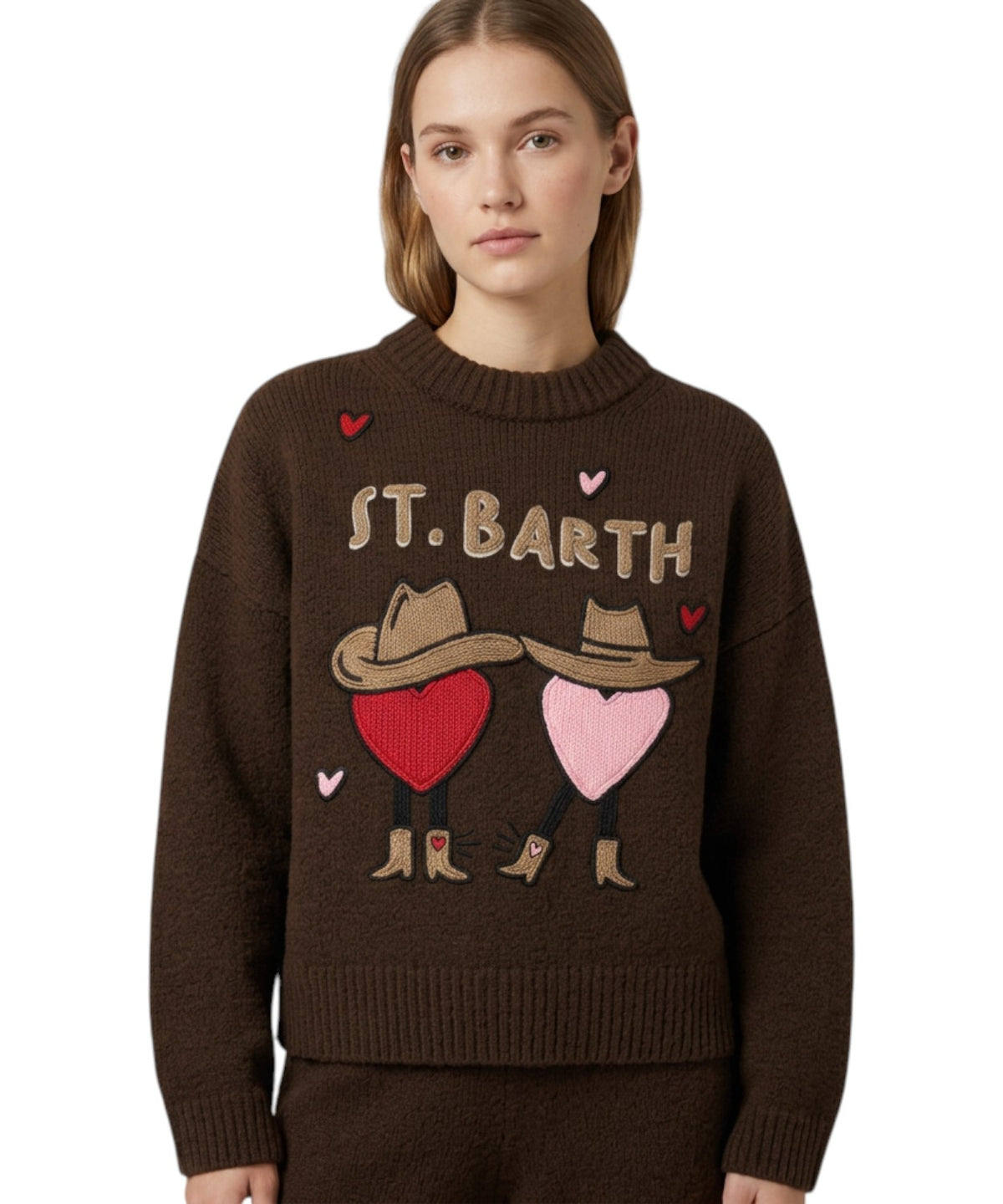 Maglione Misto Alpaca DANYA con Scritta Jacquard